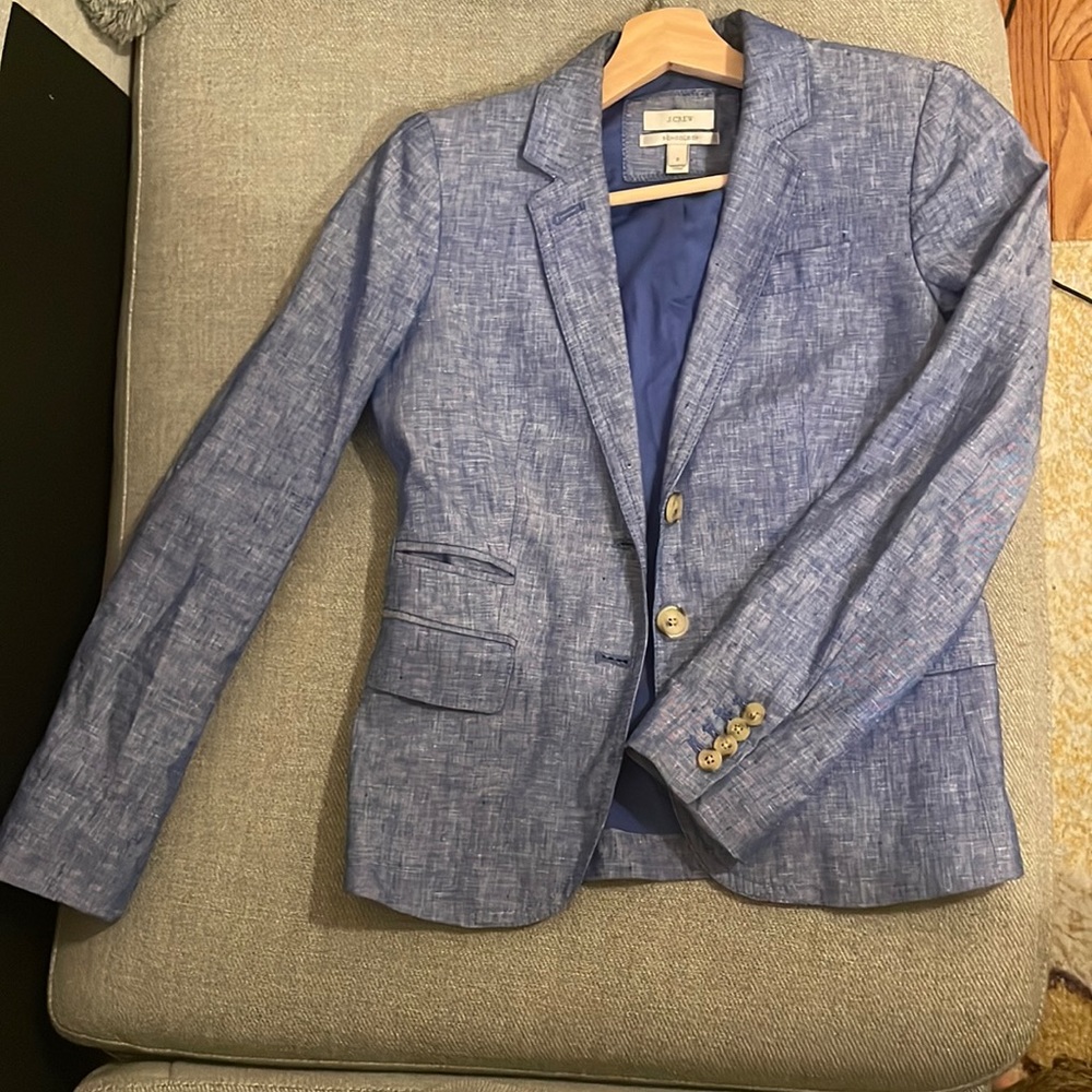 Jcrew Schoolboy Linen Blazer